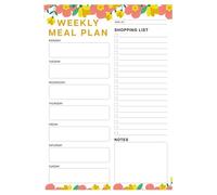 Meal Planner, Magnetic Notepad, Kitchen Organizer,7.01x10x0.35 Inches, 60 Tear Off Sheets, Strong Fridge Backing, for Weekly Meal Prep Grocery List Planning Home Cooking Schedule