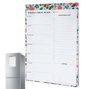 Meal Planner, Magnetic Notepad, Kitchen Organizer,7.01x10x0.35 Inches, 60 Tear Off Sheets, Strong Fridge Backing, for Weekly Meal Prep Grocery List Planning Home Cooking Schedule