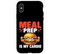 Meal Prep est ma travailleuse de Cardio Food Service Lunch Lady Coque pour iPhone X/XS