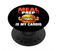 Meal Prep est ma travailleuse de Cardio Food Service Lunch Lady PopSockets PopGrip Adhésif