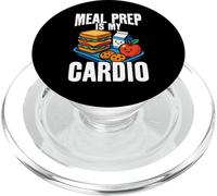 Meal Prep est ma travailleuse de Cardio Food Service Lunch Lady PopSockets PopGrip pour MagSafe