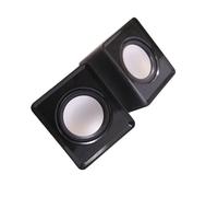 Mealoodiousmusea Enceintes d'ordinateur universelles - Petit haut-parleur de musique - Mini USB - Son surround pour table et ordinateur portable - Noir