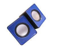 Mealoodiousmusea Haut-parleurs d'ordinateur caisson de basses universel mini USB filaire son surround ordinateur portable notebook salon accessoires bleu