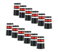 Mealoodiousmusea Lot de 12 embouts durables en fer pour coin de fer à pointe conique .370, rouge, blanc, noir, 9,3 x 20 x 13,8 mm
