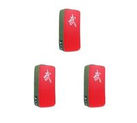Mealoodiousmusea Lot de 3 coussinets de boxe thaïlandais MMA Kick Strike Arm Focus Punch Kick Kick Bouclier Rouge