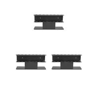 Mealoodiousmusea Lot de 3 supports de fléchettes pouvant contenir 8 fléchettes en acier/pointe souple pour maison, bar, pub, noir