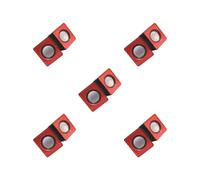 Mealoodiousmusea Lot de 5 haut-parleurs stéréo filaires USB pour ordinateur portable, ordinateur portable, salon, rouge