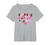 Mean Girls You are So Fetch Cœur de la Saint-Valentin T-Shirt, Femme Grandes Tailles, Gris Chiné, 5X