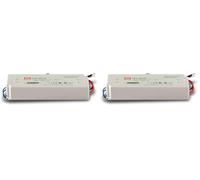 Mean Well LPV-100 - 24 - Bloc d'alimentation, avec puissance de 100,8 W DC 24 V et indice de protection IP67 - Transformateur pour LED (Lot de 2)