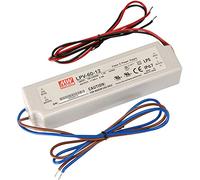 Mean Well LPV-60-12 Bloc d'alimentation étanche série LPV AC-DC 12 V 5 A avec Pilote LED, Blanc