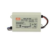 Mean WELL, Switching Power Supply, convertisseur pour la lumière de bande flexible LED, transformateur, AC 110/220 V DC Switching Power Supply 35 W 28-100 V 350 mA (APC-35-350)
