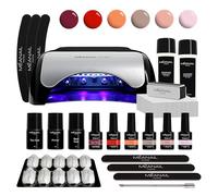 MEANAIL Paris - Marque française - Kit manucure - Complet - Vernis semi permanent - Lampe LED - 6 Vernis à Ongles - 1 Base Top Coat - 1 Primer - Coffret Ruby