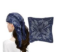 MEANBEAUTY Femme Bandana Écharpe Square Carré 70 x 70 cm Satin de Soie Multifonction Floral Impression Foulard -Floral 21