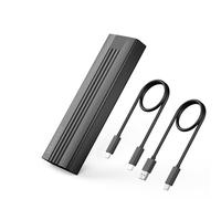 MEANHIGH Boîtier SSD M.2 NVME SATA, sans outil USB 3.2 Gen 2 10 Gbit/s NVME vers USB, prend en charge les clés M et B&M Boîtier de disque dur externe SSD pour taille 2242/2260/2280 (jusqu'à 8 To)