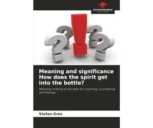 Meaning and significance How does the spirit get into the bottle?: Meaning-making as the basis for coaching, counselling and therapy
