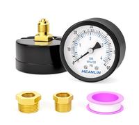 MEANLIN MEASURE 0-4 Bar/60PSI Manomètre pour pompe de puits, avec manchon hexagonal 1/4"x 1/2"BSP et 1/4"x 3/8"BSP, centre de test de pression pour filtre à sable de piscine,montage à l'arrière