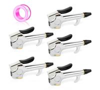 MEANLIN MEASURE Soufflette à levier avec embout en caoutchouc et buse de sécurité 1/4" pour compresseur d'air Home Garage Store Industrial 5 PCS