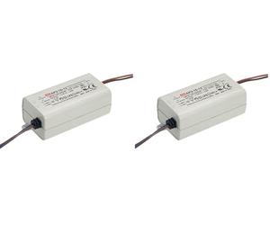 MeanWell, APV-16-12 Transformateur LED Tension constante 15 W 0-1,25 A 12 V/DC Non dimmable Protection contre les surcharges (Lot de 2)