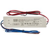 MeanWell, LPV-60-24 Bloc d'alimentation à découpage pour LED 60 W 24 V 2,5 A