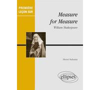 Measure for Measure, William Shakespeare - Henri Suhamy - Ellipses - broché - Méthode de langue