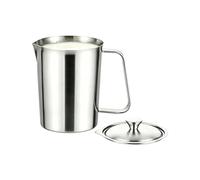 Measuring Cup - Stainless Steel Double-Scale Heat-Resistant Container With Lid, Kitchen Measuring Gadgets | For Cooking Prepping Oven Dishwasher Freezer Kitchen Home House Indoor