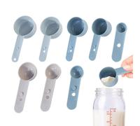 Measuring Spoon Set - Long Handle Chef Measuring Spoons With Scale | 8 Pieces Stackable Cooking Scoops | Measurings Spoons Cooking Home For Baking Kitchen Home Chef Milk Powder Dough