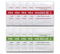Measury 10x Solution Etalonnage pH 4.00 et 6.86 - Poudre Calibrage | Solution Tampon pH Mètre - 5x pH 4.00 + 5x pH 6.86
