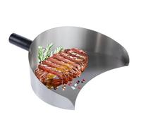 Meat Catcher - Plat à rôtisserie en acier inoxydable - Plateau à égoutter portable - Grande capacité - Accessoire de barbecue Shawarma Kebab - 22,5 x 17,5 cm