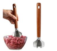 Meat Chopper Stainless Steel Potato Grinder Save Si Tool With Wooden Handle