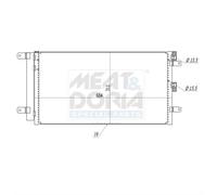 MEAT & DORIA Condensateur Climatisation pour Fiat Doblo 1.4 1.6 16V
