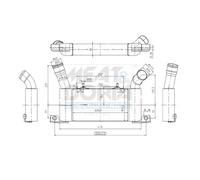MEAT & DORIA Intercooler Llk pour Mitsubishi Pajero IV 3.2 Di-D 4WD V8 W