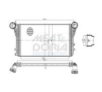 MEAT & DORIA Refroidisseur d’air de suralimentation LLK pour Audi A3 2.0 FSI