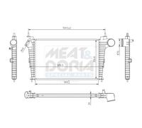 MEAT & DORIA Refroidisseur d’air de suralimentation pour Saab 9-5 Comb