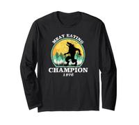 Meat Eating Champion 1976 Motif Loup-Garou Vintage Manche Longue