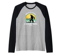 Meat Eating Champion 1976 Motif Loup-Garou Vintage Manche Raglan