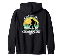 Meat Eating Champion 1976 Motif Loup-Garou Vintage Sweat à Capuche