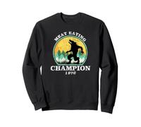 Meat Eating Champion 1976 Motif Loup-Garou Vintage Sweatshirt