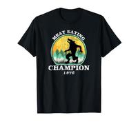 Meat Eating Champion 1976 Motif Loup-Garou Vintage T-Shirt