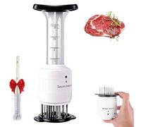 Meat Injector Syringe & Chicken Tenderizer Tool, Stainless Steel Marinade Injector Kit for BBQ Turkey Beef, Flavor Food Injector with Needles for Smoking Grilling, Easy Clean (1pc)