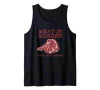 Meat is Murder Tasty Murder Désinfectant Anti-végétalien Débardeur