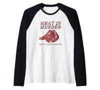Meat is Murder Tasty Murder Désinfectant Anti-végétalien Manche Raglan