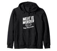 Meat is Murder Tasty Tasty Murder Funny Vegan Sweat à Capuche