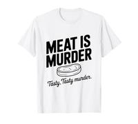 Meat is Murder Tasty Tasty Murder Funny Vegan T-Shirt