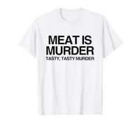 Meat is Murder Tasty Tasty Murder Y2K Vegan Meme Humour Blague T-Shirt