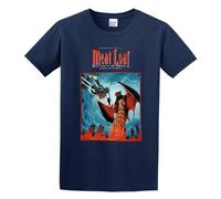 Meat Loaf Bat Out of Hell Print Unisex T-Shirts Men Tee Cotton Tops Navy Shirt 3XL