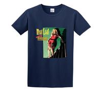 Meat Loaf Bat Out of Hell Print Unisex T-Shirts Men Tee Cotton Tops Navy Shirt 3XL