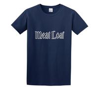 Meat Loaf Bat Out of Hell Print Unisex T-Shirts Men Tee Cotton Tops Navy Shirt M