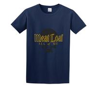Meat Loaf Bat Out of Hell Print Unisex T-Shirts Men Tee Cotton Tops Navy Shirt XXL