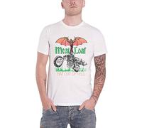 Meat Loaf T Shirt Bat Out of Hell Nouveau Officiel Unisex Blanc Size L