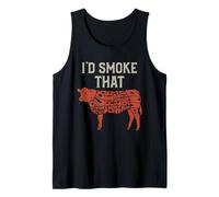 Meat Lover I'd Smoke That Beef Cuts Illustration Débardeur